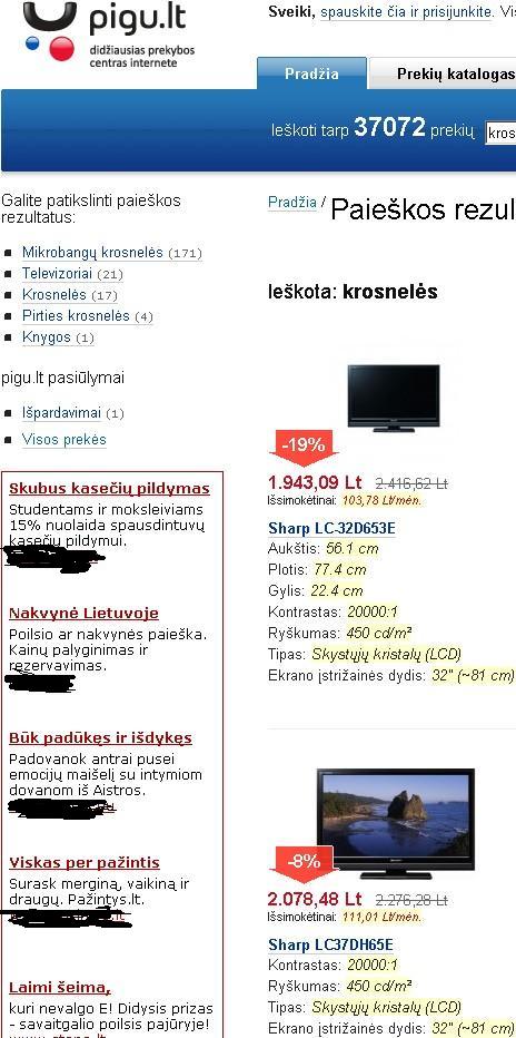 pigu.lt screenshot