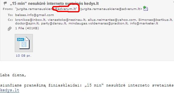 "KEDYS.LT": "AD VERUM" SAVIVEIKLA AR "15MIN" PROJEKTAS?