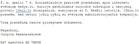 "KEDYS.LT": "AD VERUM" SAVIVEIKLA AR "15MIN" PROJEKTAS?