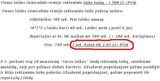 ĮDOMIOJI KAINODARA: BTV REKLAMOS LAIKĄ NUSIPIRKSI PIGIAU, NEI RADIJUJE
