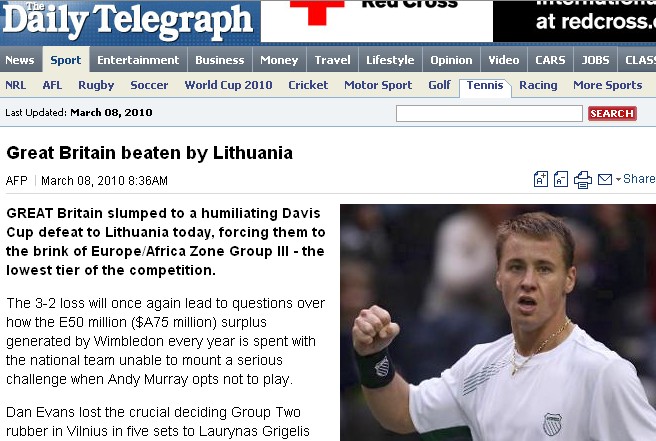 Great Britain tennis results
