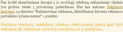 MARKETINGAS: TV3 PAŽEIDINĖJA REKLAMOS ĮSTATYMĄ?