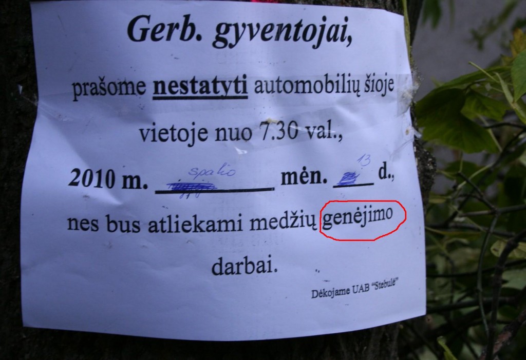 Capture iškirsti medžiai Vilniuje